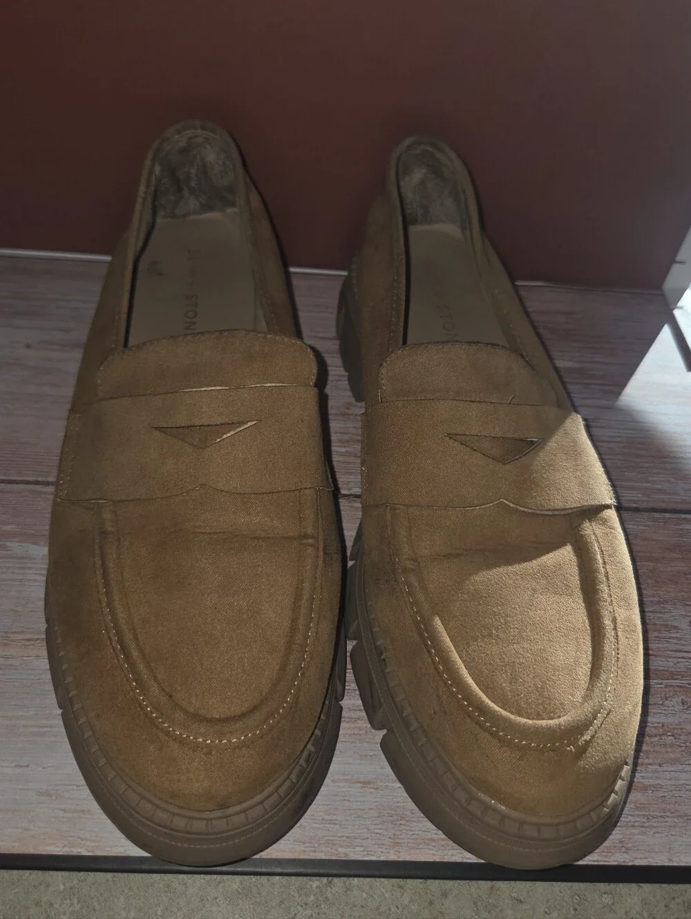 Women’s Suede Platform Loafers - Tan